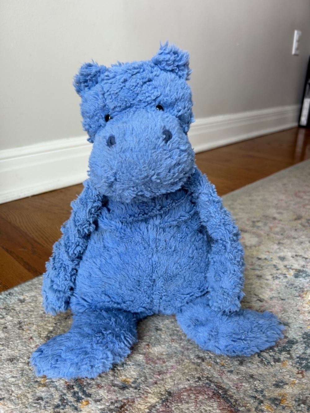 Jellycat Blue Javier Plush Hippo Stuffed Animal 2013